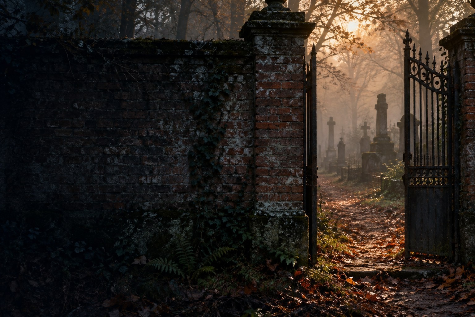 Ilustracja starej bramy ze strony Historia za płotem